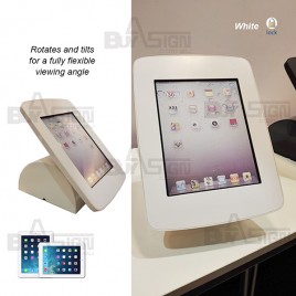 White Counter-top iPad Holder-Home Button Covered